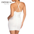 Hot Pattern Beaded New Summer Formal Mini Sexy White Club Dress